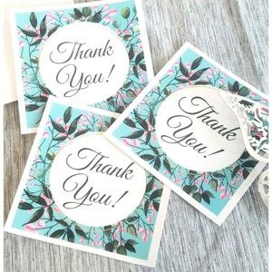 100 Thank you! Stickers 2" x 2"